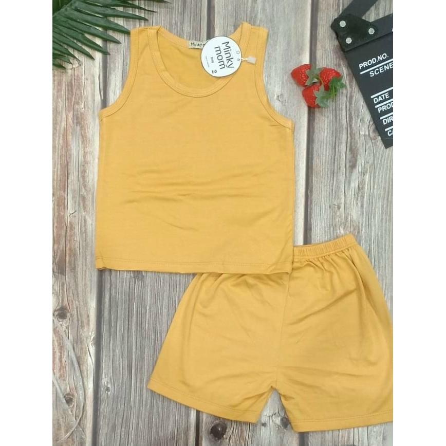 Bộ Minky mom trơn 3 lỗ bé trai, bé gái từ 0 - 4 tuổi vải THUN LẠNH cực kỳ DÀY DẶN thấm hút mồ hôi
