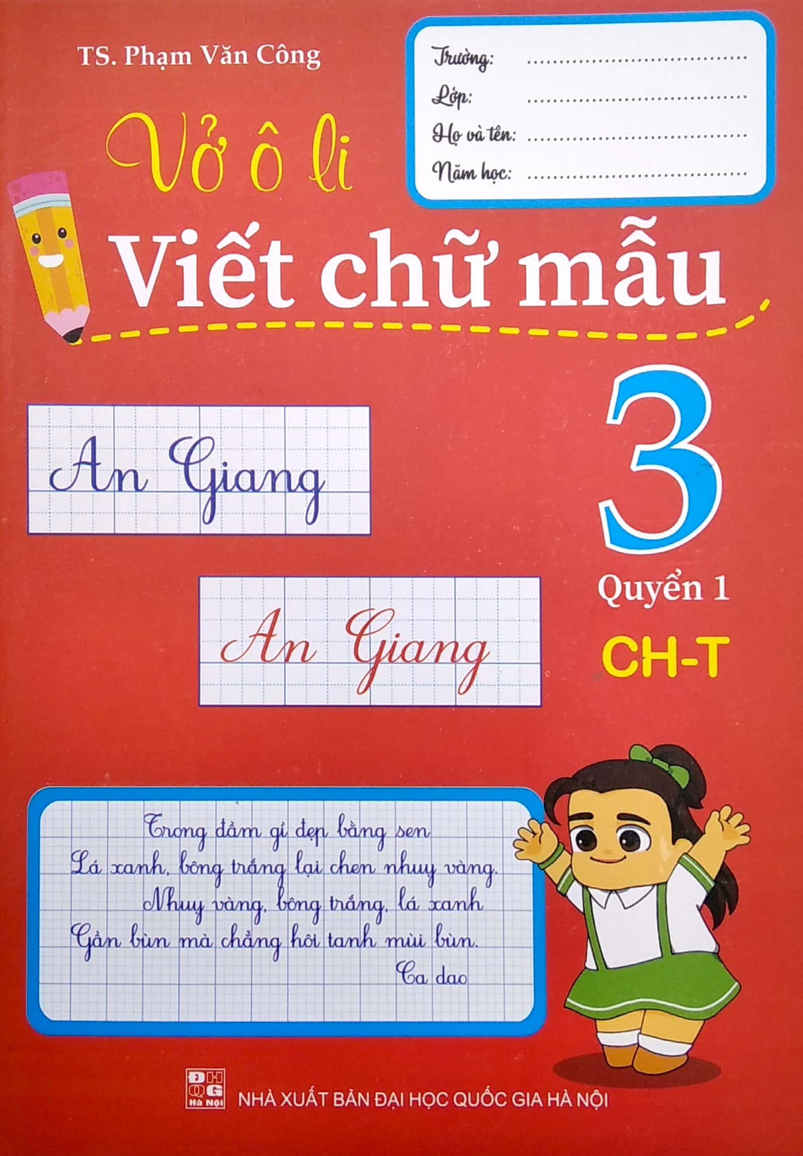 Vở Ô Li Viết Chữ Mẫu 3 - Quyển 1