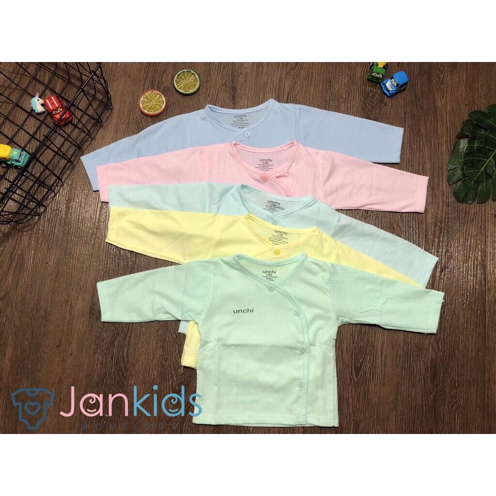 Combo sỉ bộ cotton Unchi cúc lệch cao cấp cho trẻ sơ sinh (sỉ)
