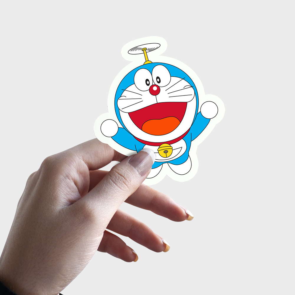 Bộ 30 Hình Dán Sticker Mèo Doreamon Dễ Thương Dán Xe Máy, Nón Bảo Hiểm, Laptop (Cắt sẵn, chống thấm nước)