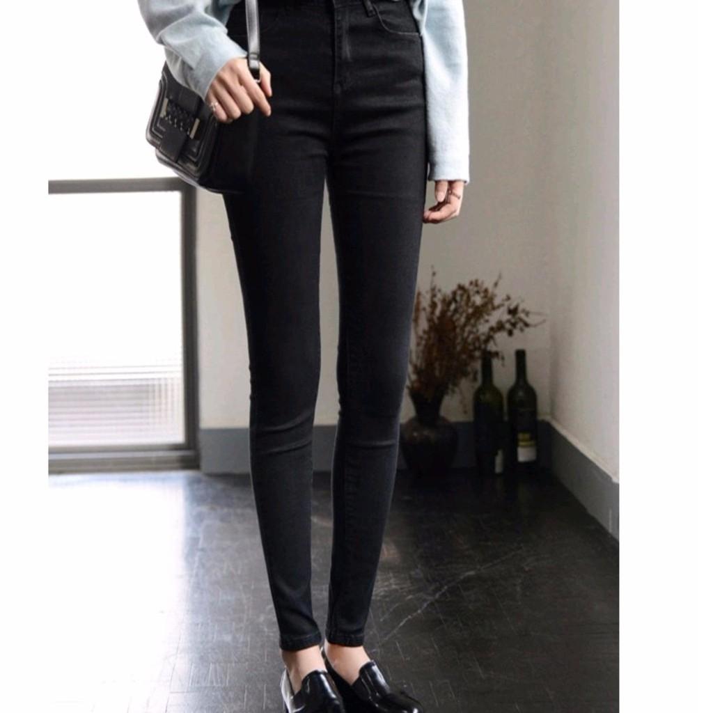 Quần Kaki Dài Skinny Nữ Hàng Co Giãn Mạnh Dáng Ôm