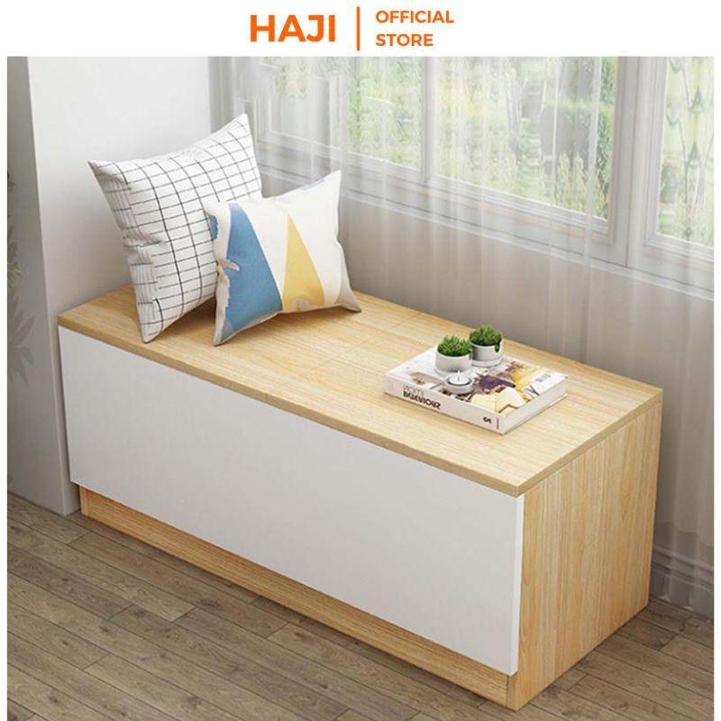 Tủ để đồ đa năng HAJI chống ẩm sức chứa lớn nhiều ngăn tiện ích kết hợp dùng làm bàn học bệt, ghế ngồi thông minh A131