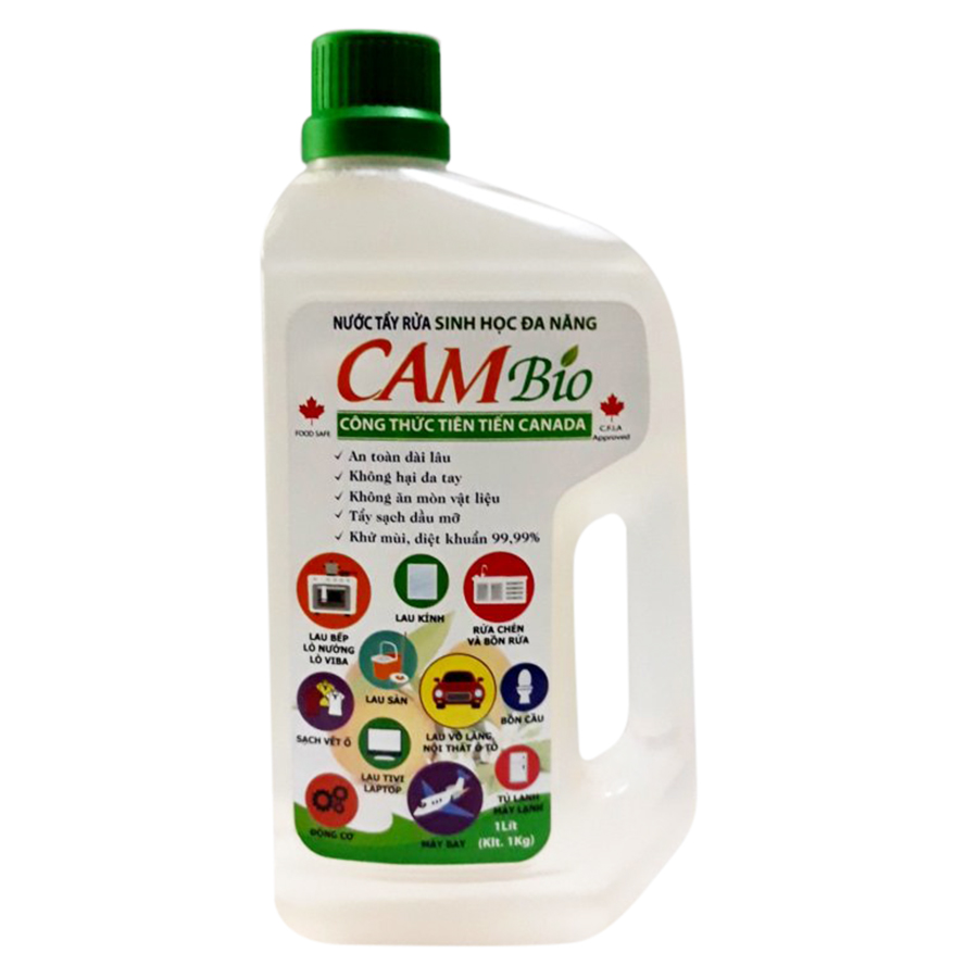 Hình ảnh Tẩy Rửa Đa Năng CAM BIO - An Toàn Cấp Độ Thực Phẩm - Công Nghệ Bắc Mỹ (Sạch khuẩn 99.99%)