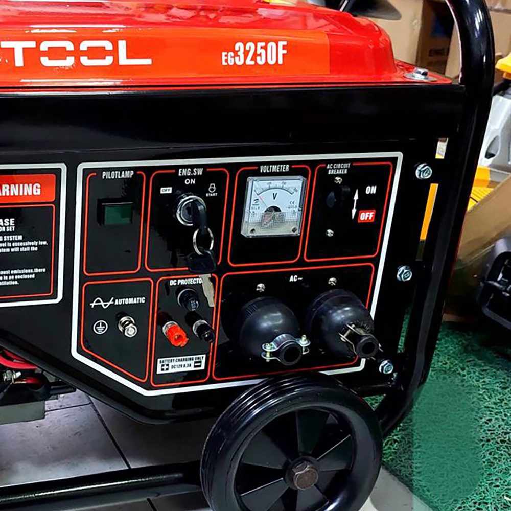 Máy phát điện Mactool EG3250F - máy phát điện chạy xăng công suất 3.25KVA bình nhiên liệu lớn mức độ tiêu thụ nhiên liệu thấp tiết kiệm, an toàn