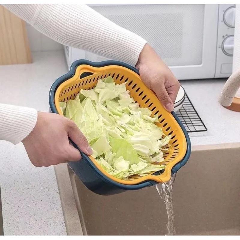 Bộ rổ nhựa 6 món kèm thau rửa cao cấp đủ size tiện dụng
