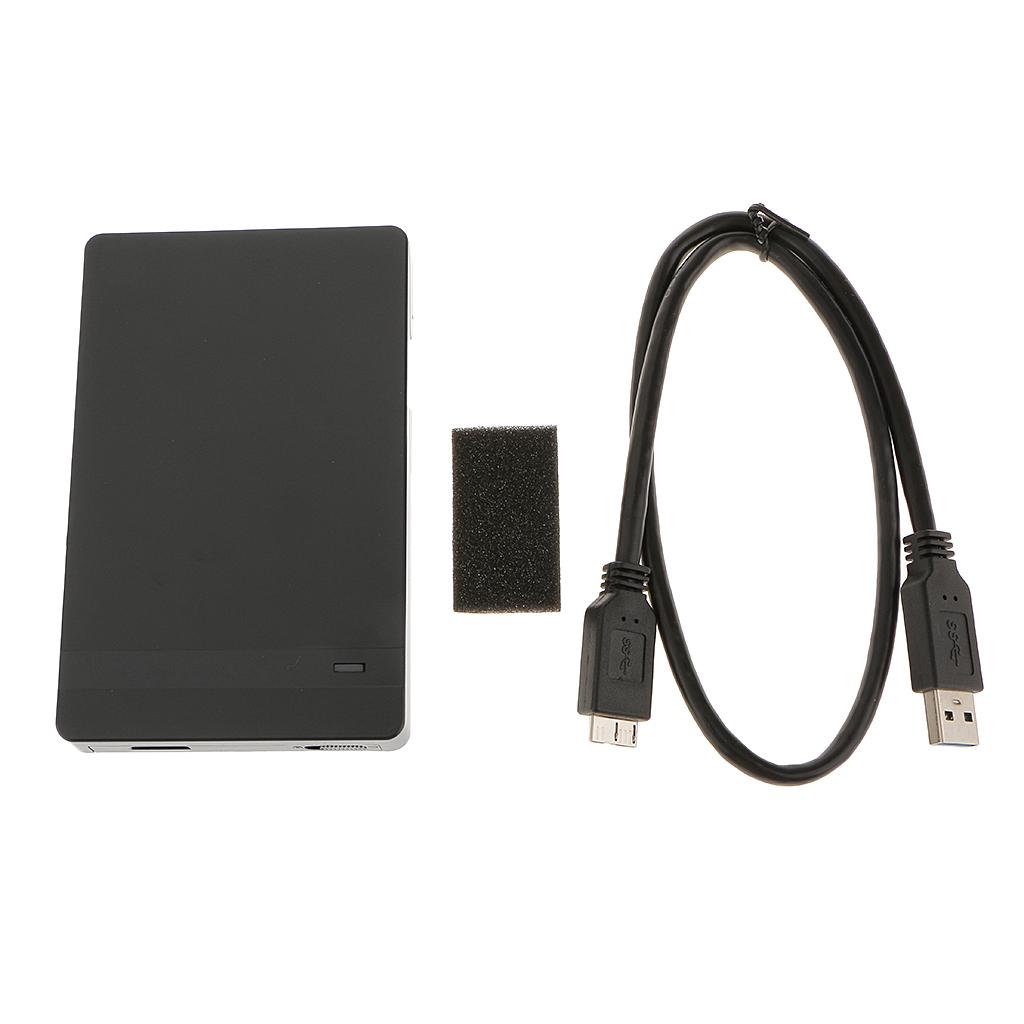 2x USB3.0 SATA III 2.5" SSD HDD Hard Drive Enclosure Laptop Disk Case Box