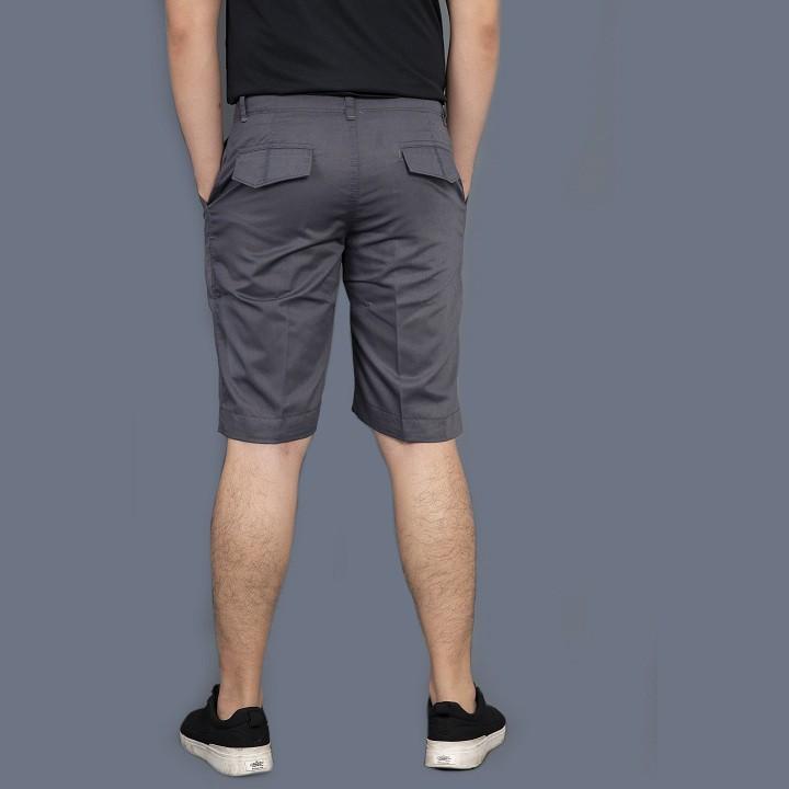 Quần short kaki quần sọt đùi nam ba màu cơ bản xanh đen đen và xám