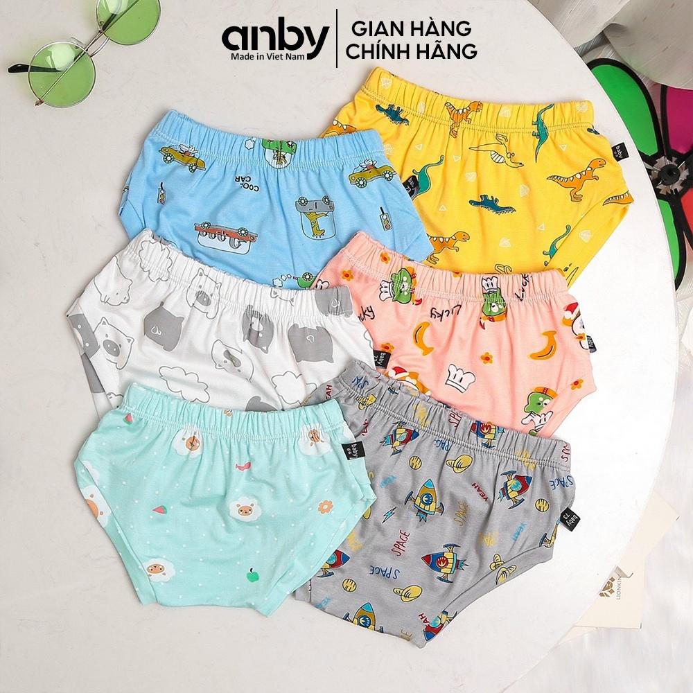 Bộ áo cộc tay quần chip cho bé gái bé trai ANBY họa tiết dễ thương thích hợp trẻ em từ 0-5 tuổi