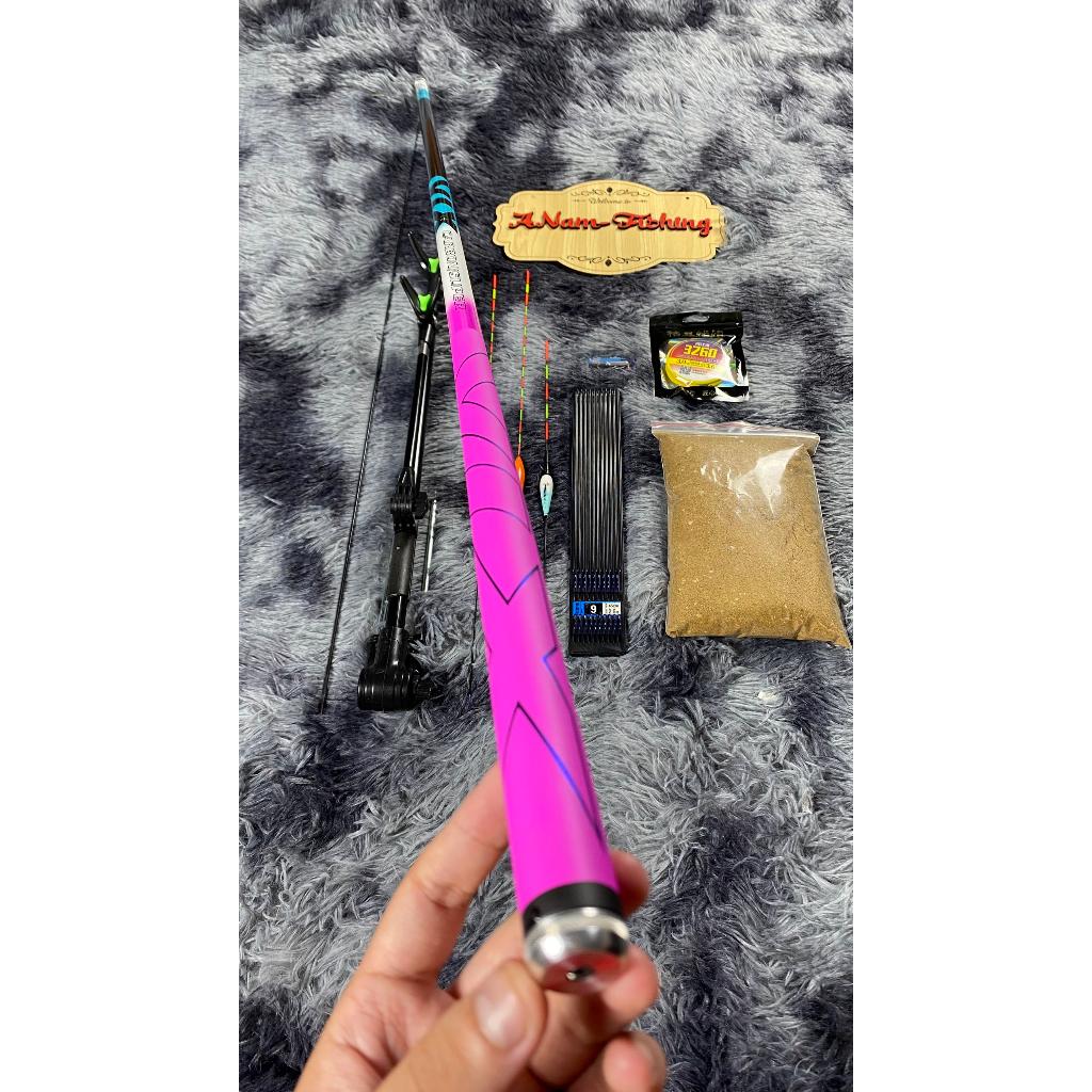 Combo Cần câu tay VIX HUA 5H Tặng kèm phụ kiện + Mồi Câu ANam-Fishing