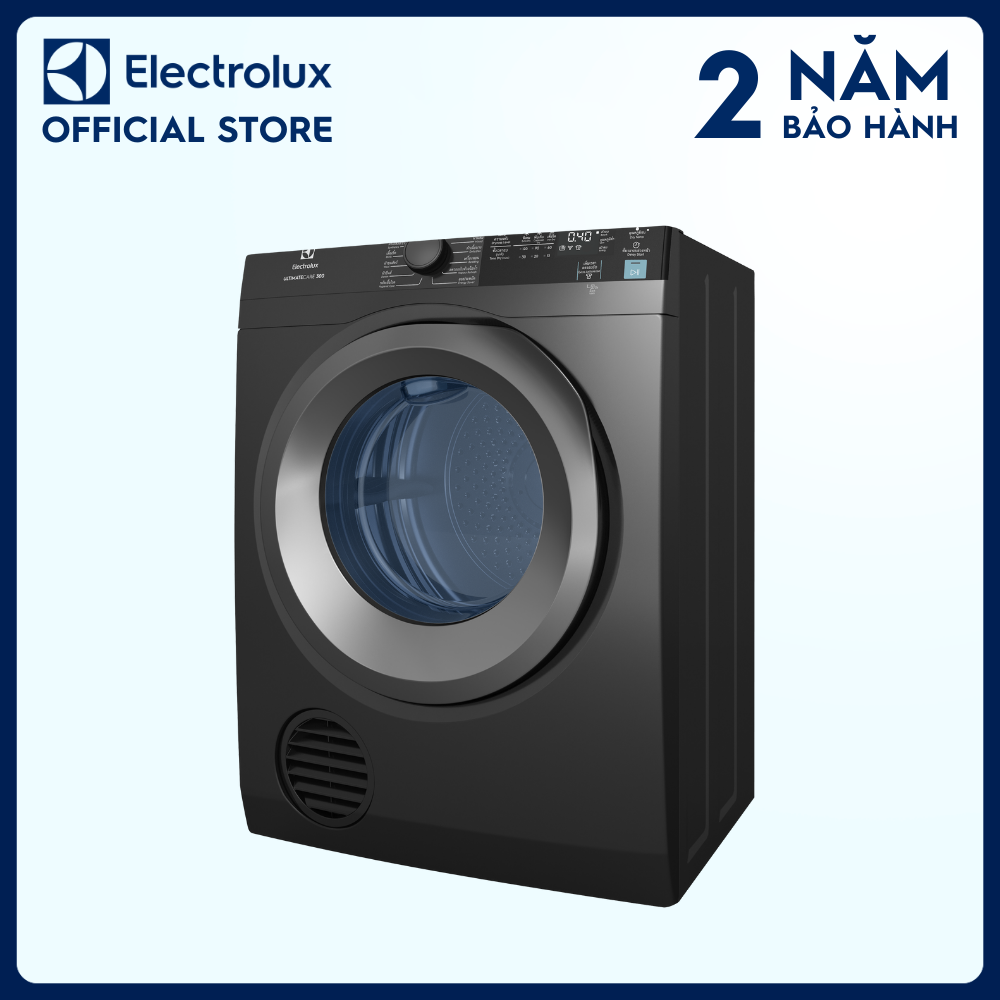 Máy sấy thông hơi Electrolux 8.5kg UltimateCare 300 - EDS854N3SB - Làm mới áo quần bằng hơi nước và giảm nhăn, lồng giặt chuyển động luân phiên, tính năng khóa trẻ em