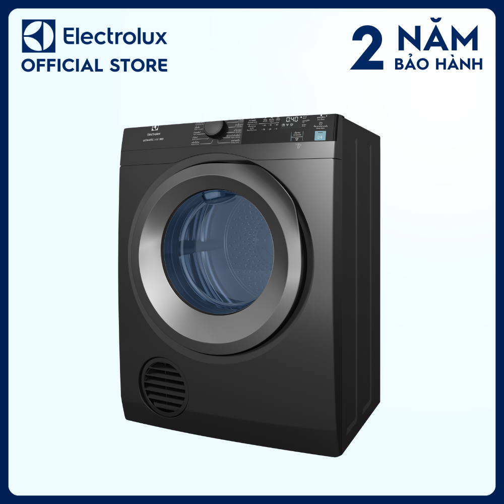 [Miễn phí giao hàng toàn quốc] Máy sấy thông hơi Electrolux 8.5kg UltimateCare 300 - EDS854N3SB - Làm mới áo quần bằng hơi nước và giảm nhăn, lồng giặt chuyển động luân phiên, tính năng khóa trẻ em [Hàng chính hãng]