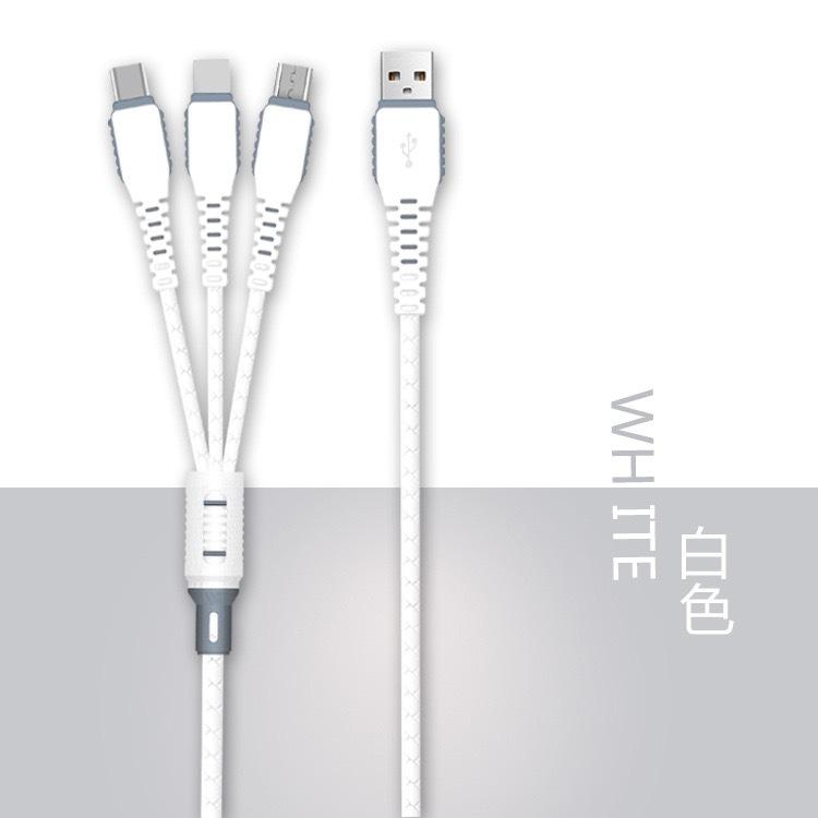 Cáp sạc ba trong một sạc nhanh type-c5A kiểu mới nhất phù hợp với cáp dữ liệu một đến ba kiểu bùng nổ của Apple Android 1,2m