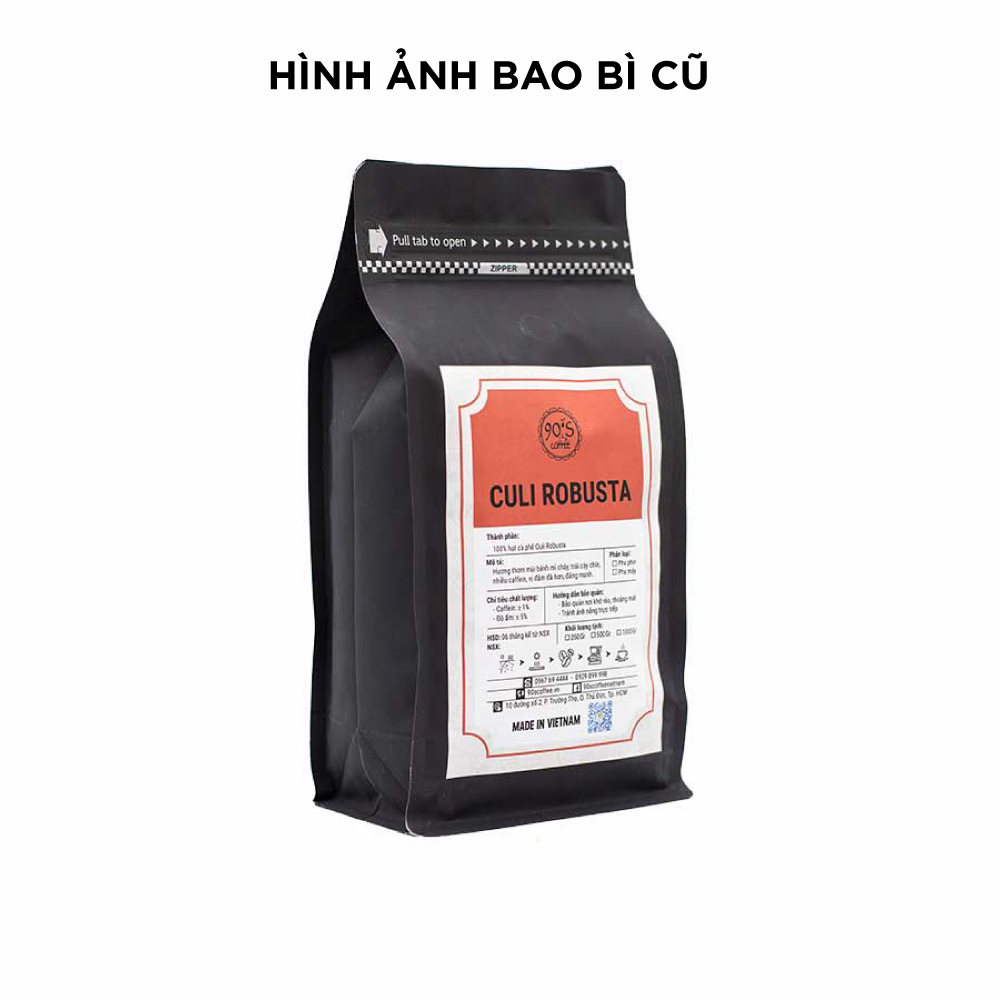 Cà Phê Culi Robusta Rang Xay Nguyên Chất - Dạng Bột - 90S Coffee Vietnam - 100% Cà Phê Sạch Cao Cấp