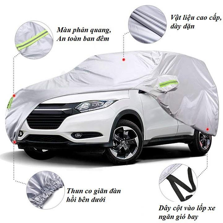 Áo trùm xe, bạt phủ ô tô, bạt che nắng mưa DÀY 3 LỚP, DÀNH cho xe TOYOTA INNOVA, chống nóng, mưa