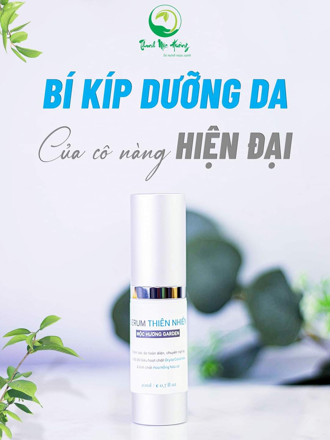 Serum thiên nhiên Thanh Mộc Hương dưỡng da căng sáng mịn màng ngăn ngừa mụn thâm 20ml