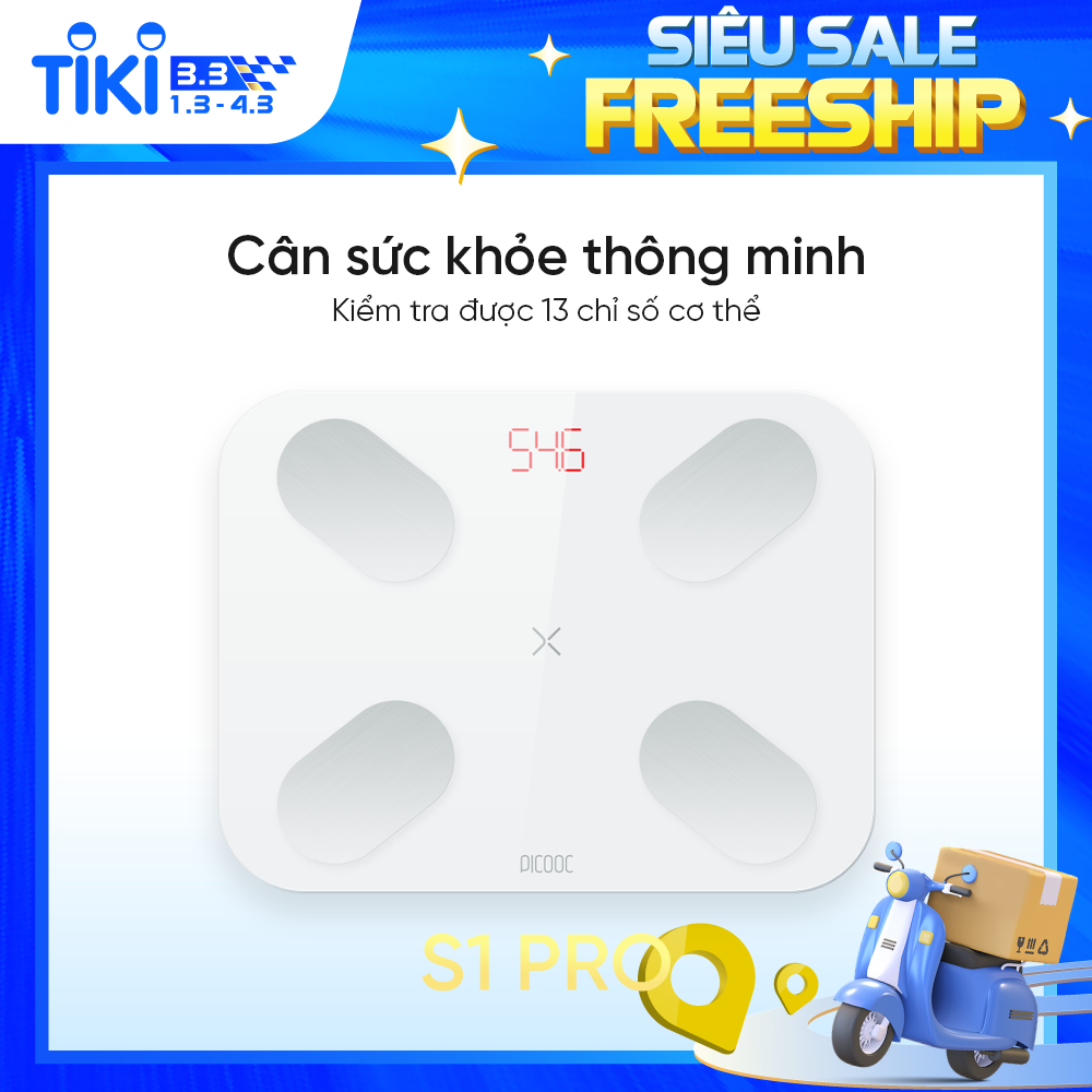 CÂN SỨC KHỎE THÔNG MINH PICOOC S1 Pro_Hàng chính hãng_Bảo hành 12 tháng