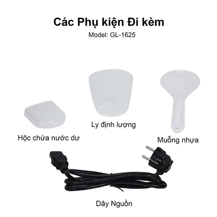 Nồi áp suất điện 6 lít Gali GL-1625 - Hàng chính hãng