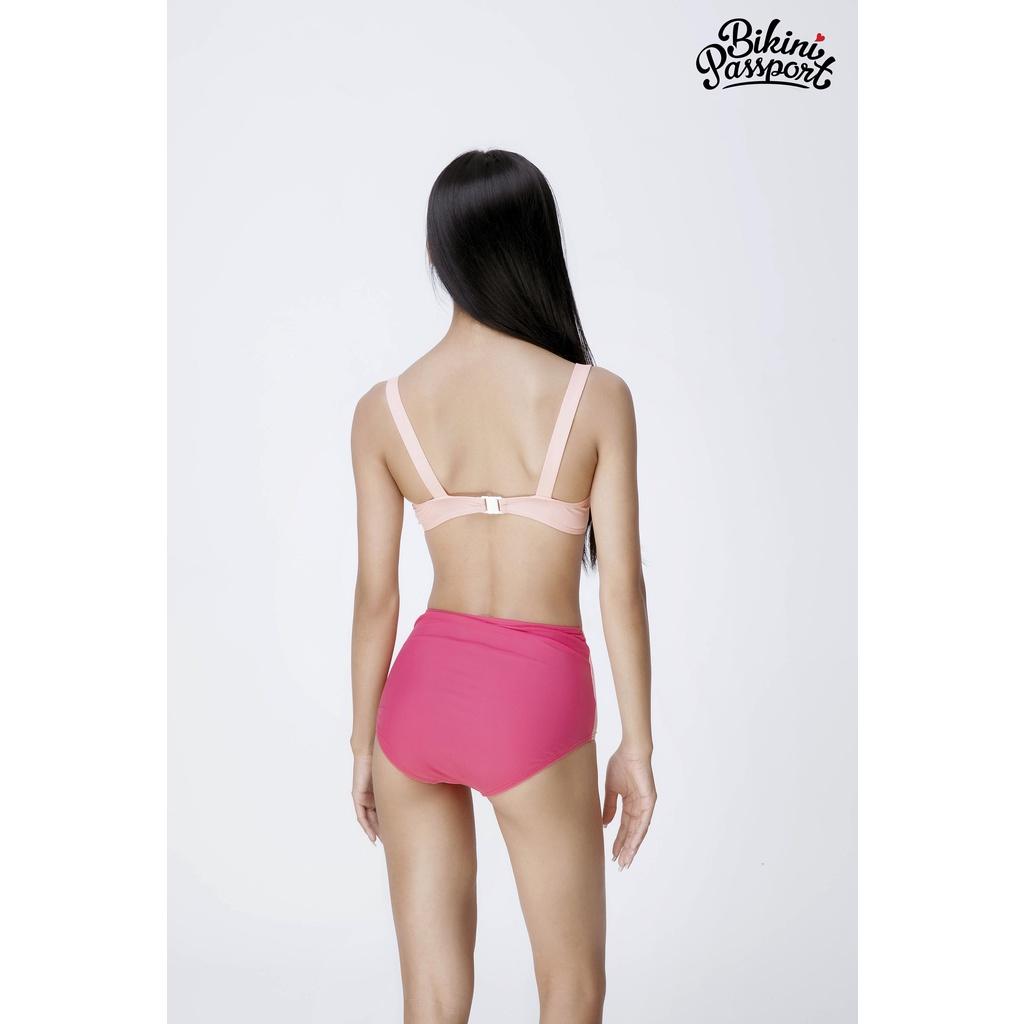 Bộ đồ bơi NỮ BIKINI PASSPORT kiểu Hai mảnh áo gọng phối màu - Hồng - BS417_PK