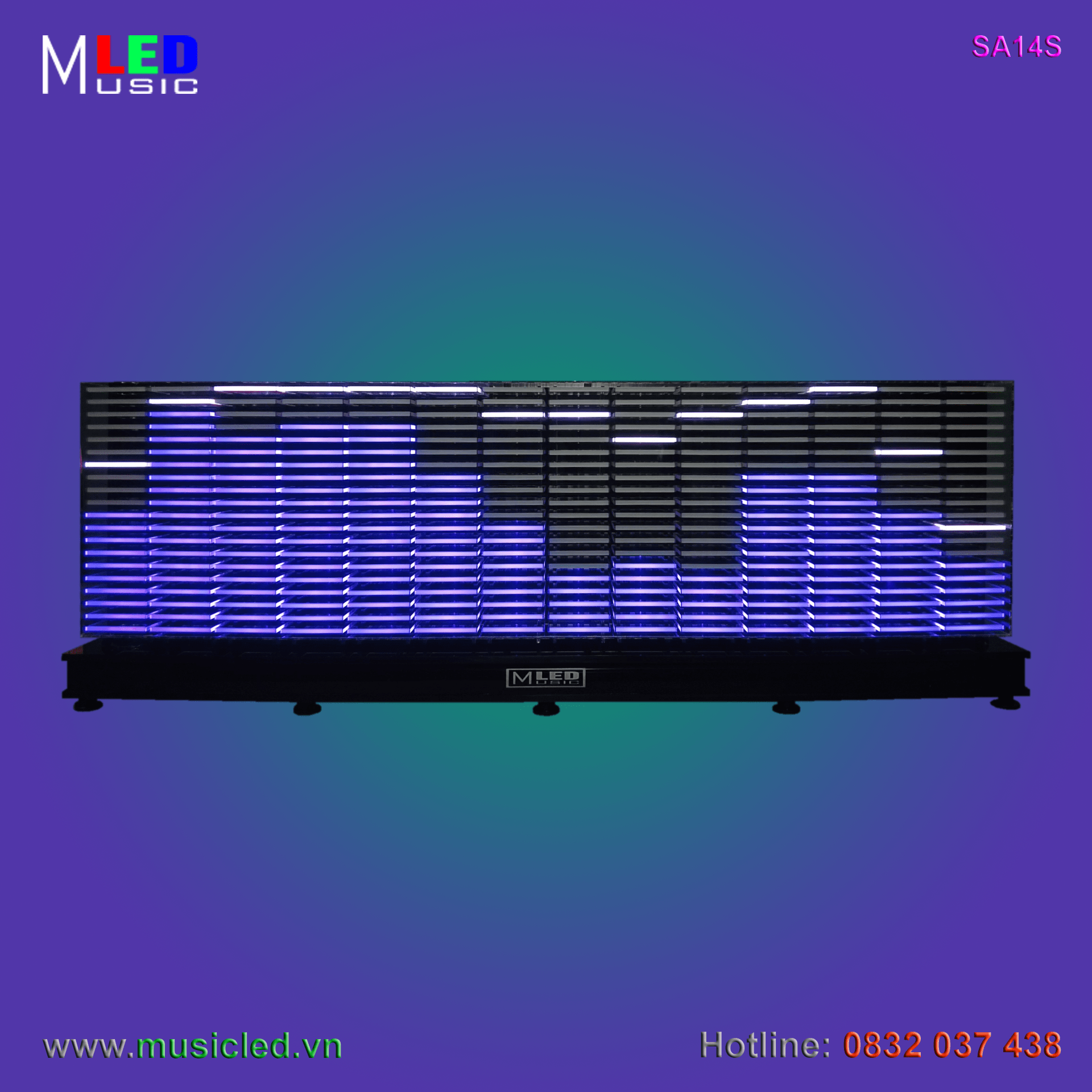 Dàn đèn Music LED nháy theo tần số nhạc 14 cột để bàn