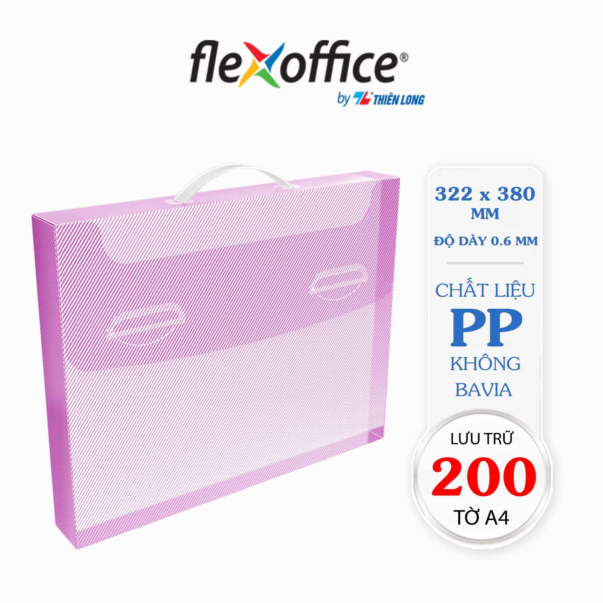 Cặp Đựng Tài Liệu, Hồ Sơ A4 Tiện Lợi Thiên Long Flexoffice Fo - Df002 - Màu Ngẫu Nhiên
