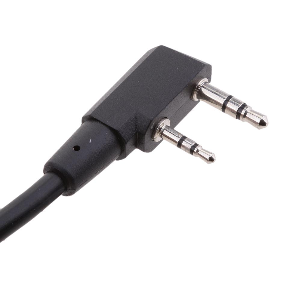 Waterproof PTT Cable Plug for U94 Z Headset Noise Reduction Earphone Kenwood Walkie Talkie