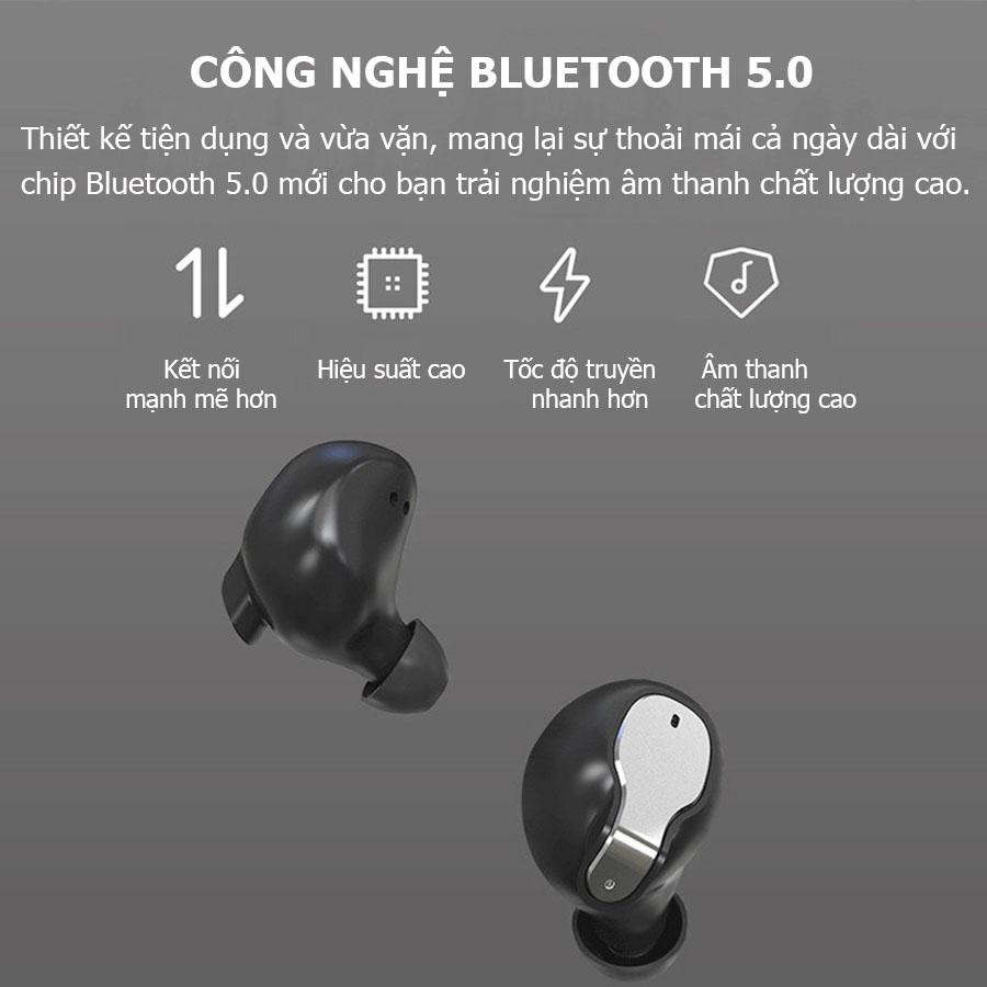 Tai nghe Bluetooth 5.0 - Tiện mang theo, an toàn, không lo hết pin