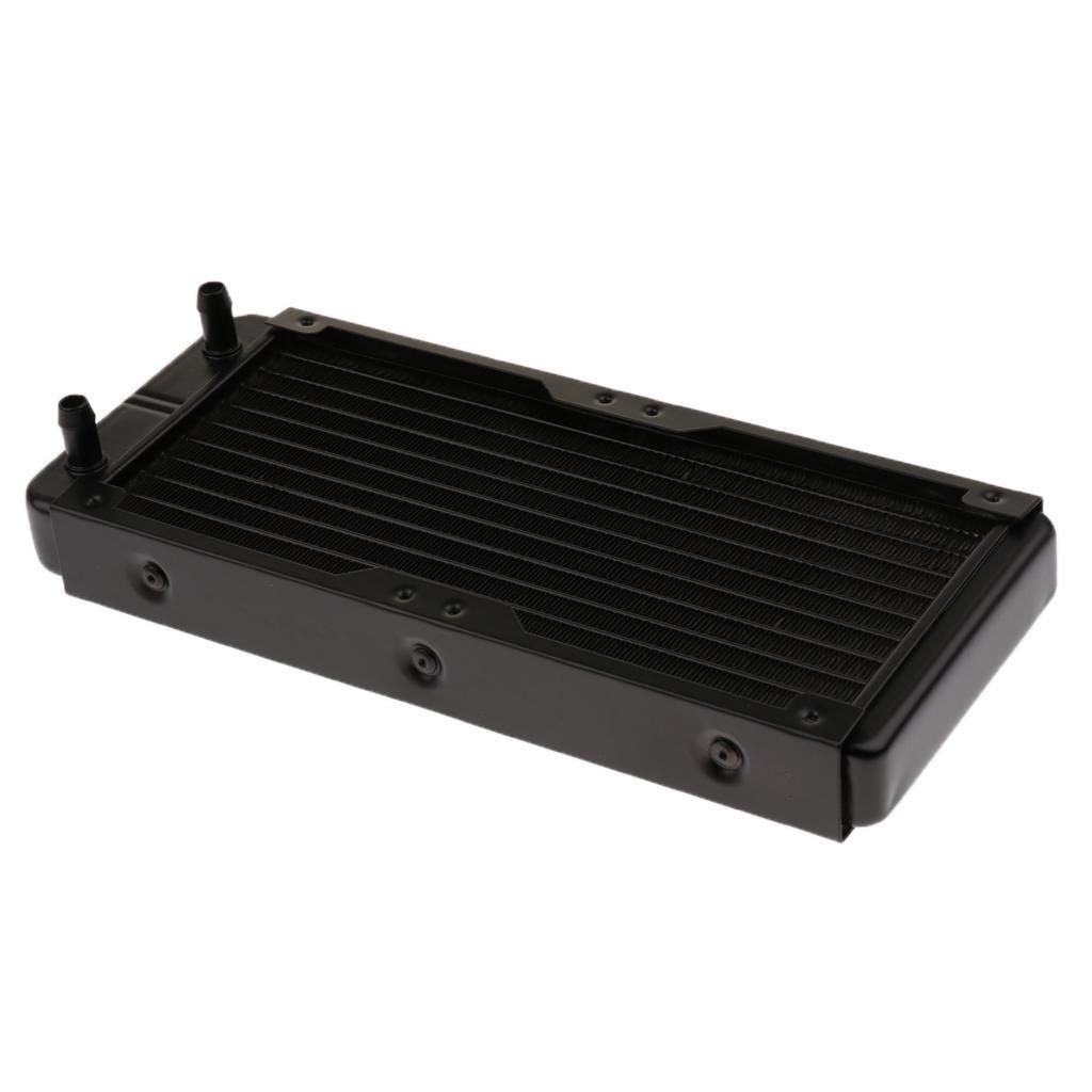 2x PC Radiator Water Cooling Row for CPU Heatsink 240mm G1/4" Straight mouth