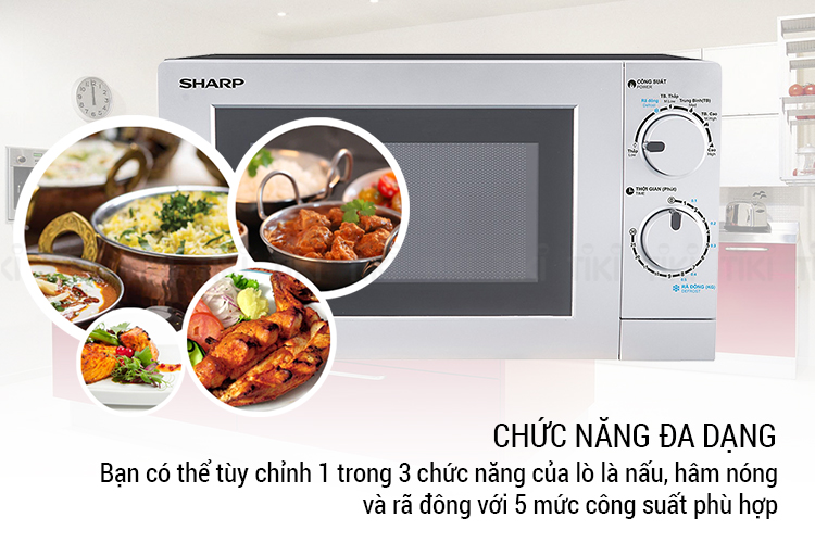 Lò Vi Sóng Sharp R-209VN-SK - Hàng Chính Hãng