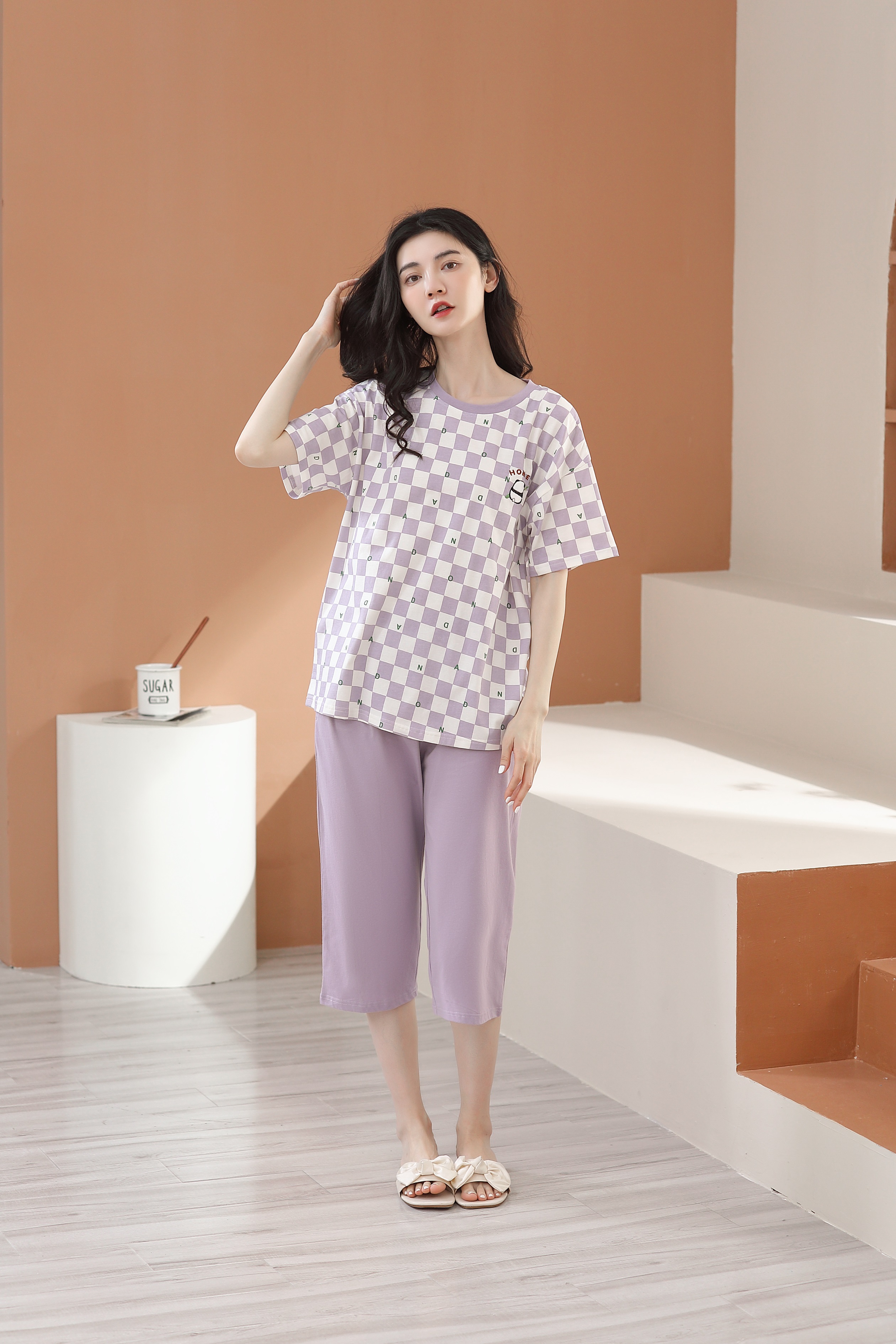 Quần áo mặc nhà cotton 5644