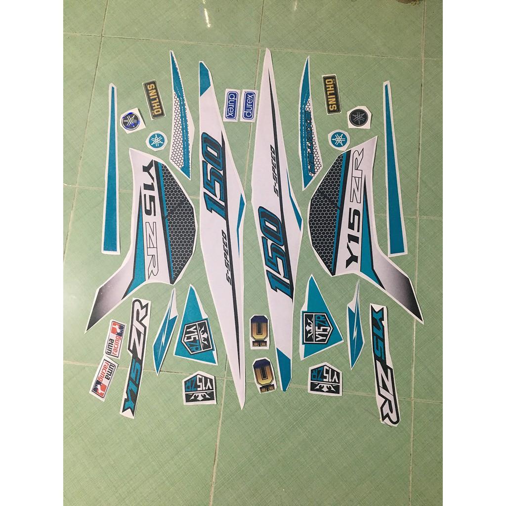 Tem exciter 150 Y15ZR xanh ngọc