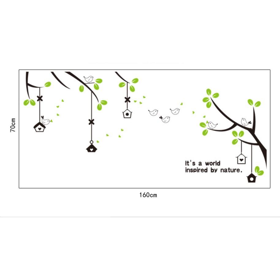 Decal trang trí nhánh cây xanh