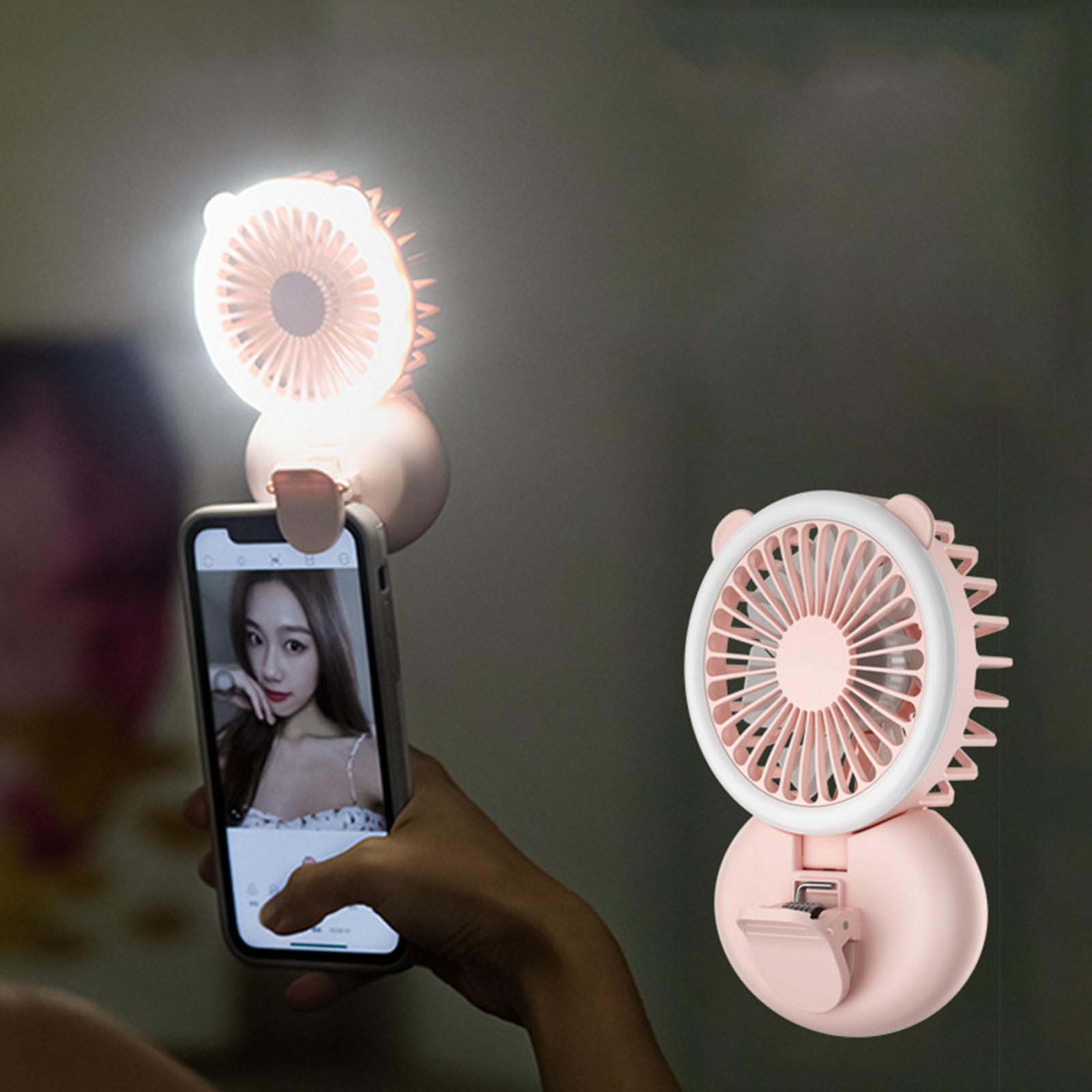 USB Neck Fan Rechargeable Mini Cooling Fan for Car Kitchen Shopping Travel Desktop