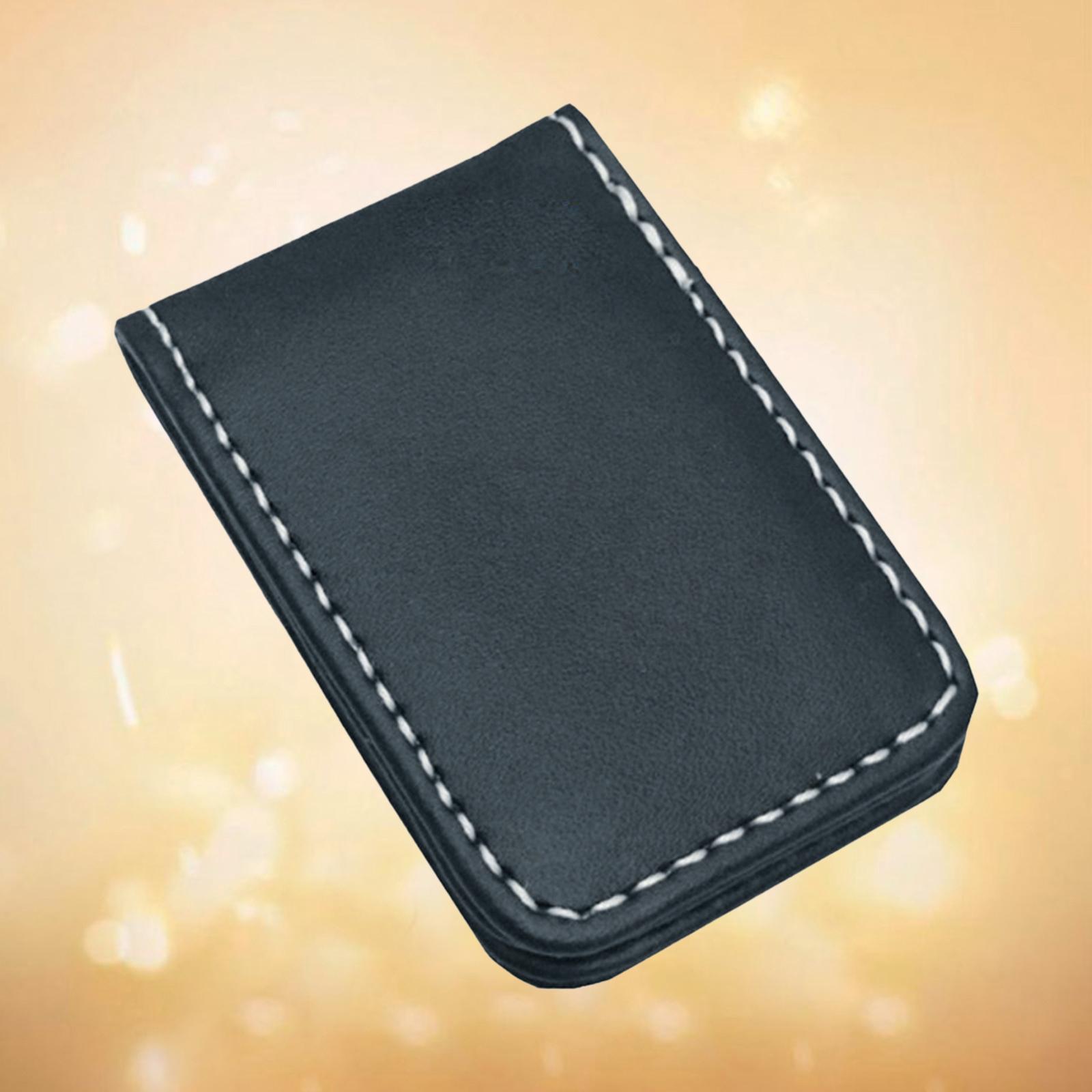 PU Leather Magnetic Money Clip Fashion Simple Dollar Cash Clamp Holder Wallet for Men Women