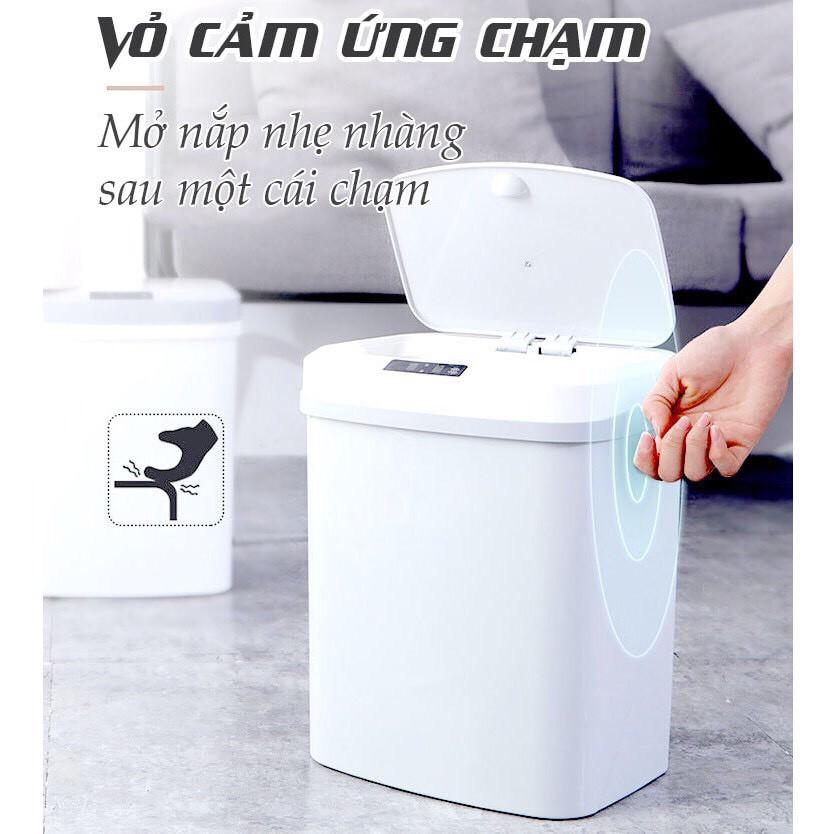 Thùng đựng rác thông minh 15 lít Jinxiu K123 tự động đóng mở sạch sẽ sang trọng vệ sinh 3 màu sang trọng- BH 1 đổi 1