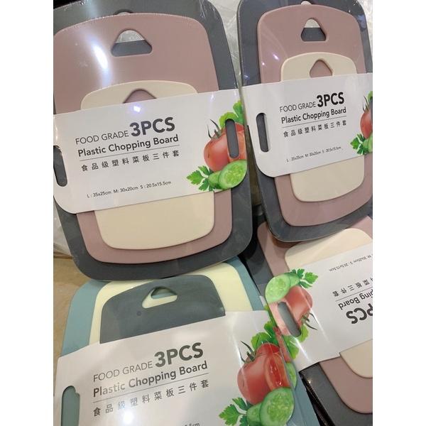 COMBO 3 Thớt kháng khuẩn dùng đê chặt đồ thái chất liệu lúa mạch siêu cứng