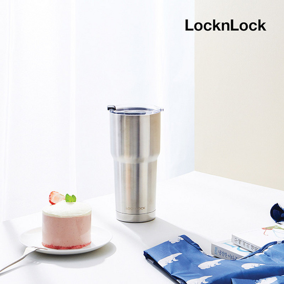 Ly giữ nhiệt LocknLock Swing Tumbler LHC4136SLV 470ml , Hàng chính hãng, thép không gỉ 304 - JoyMall