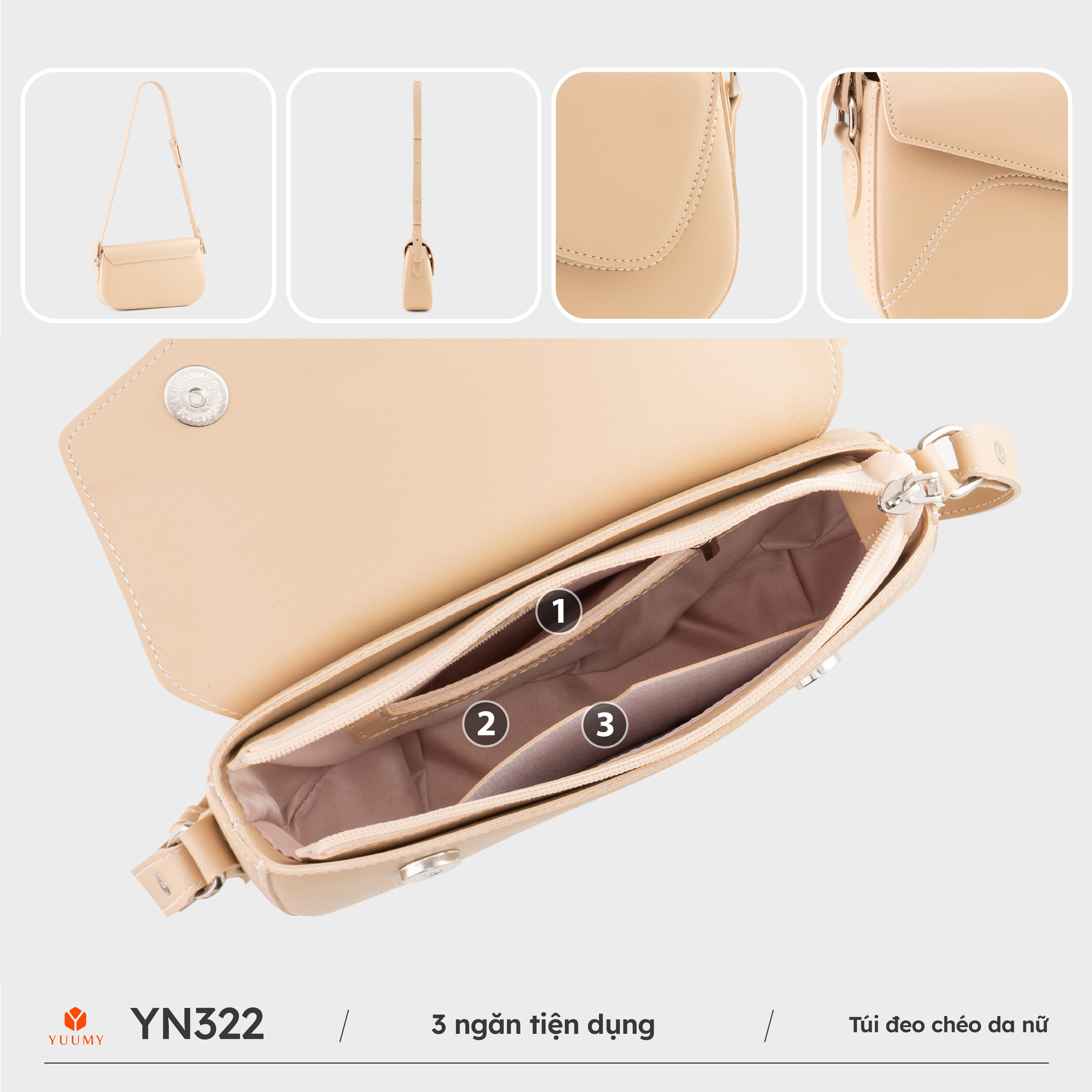 Túi đeo chéo nữ YUUMY YN322