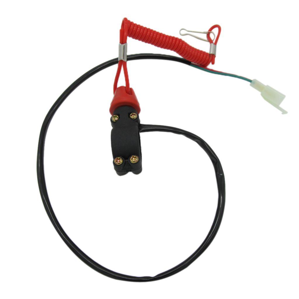 ATV Bikes Boats Outboard Engine Kill Stop Switch with Safety Tether Lanyard