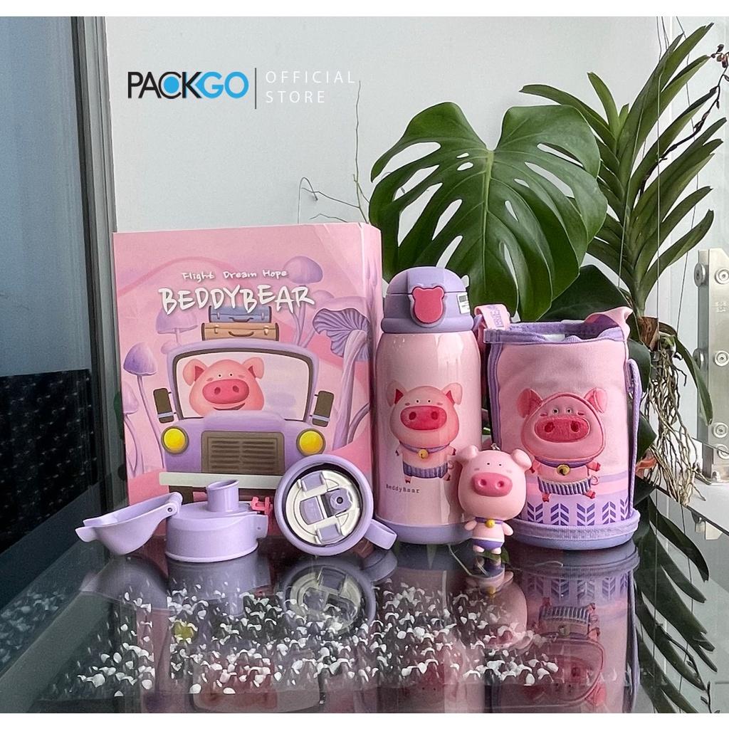 Bình giữ nhiệt cho Bé Trai hoặc Gái / Chính hãng 100% BEDDYBEAR/ BEDDY BEAR/ họa tiết cho Heo / phù hợp Bé từ 2 tuổi trở