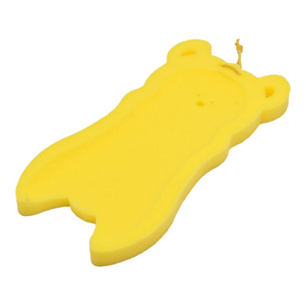 2pcs Bath Sponge Infant Bath Cushion Comfy And Skid Proof Bathing Mat Yellow