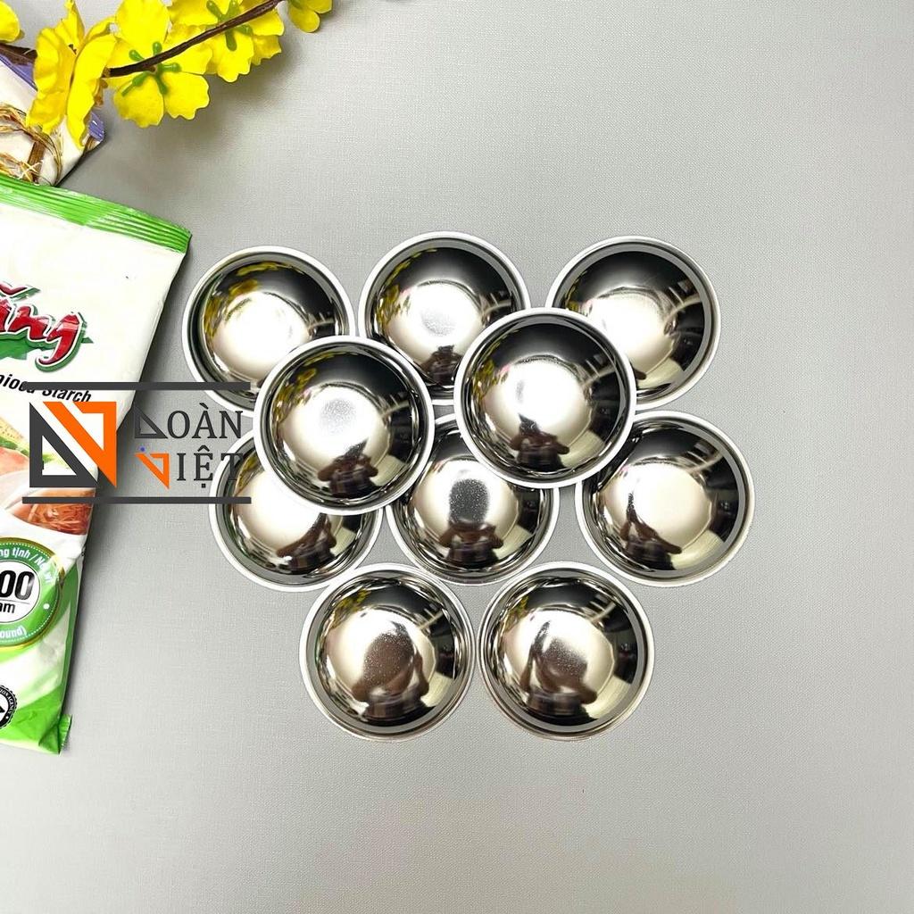 Chén INOX làm BÁNH BÈO, BÁNH BÒ , ĐỰNG NƯỚC CHẤM , GIA VỊ , LÀM HÀO NƯỚNG - 7 * 1.6CM