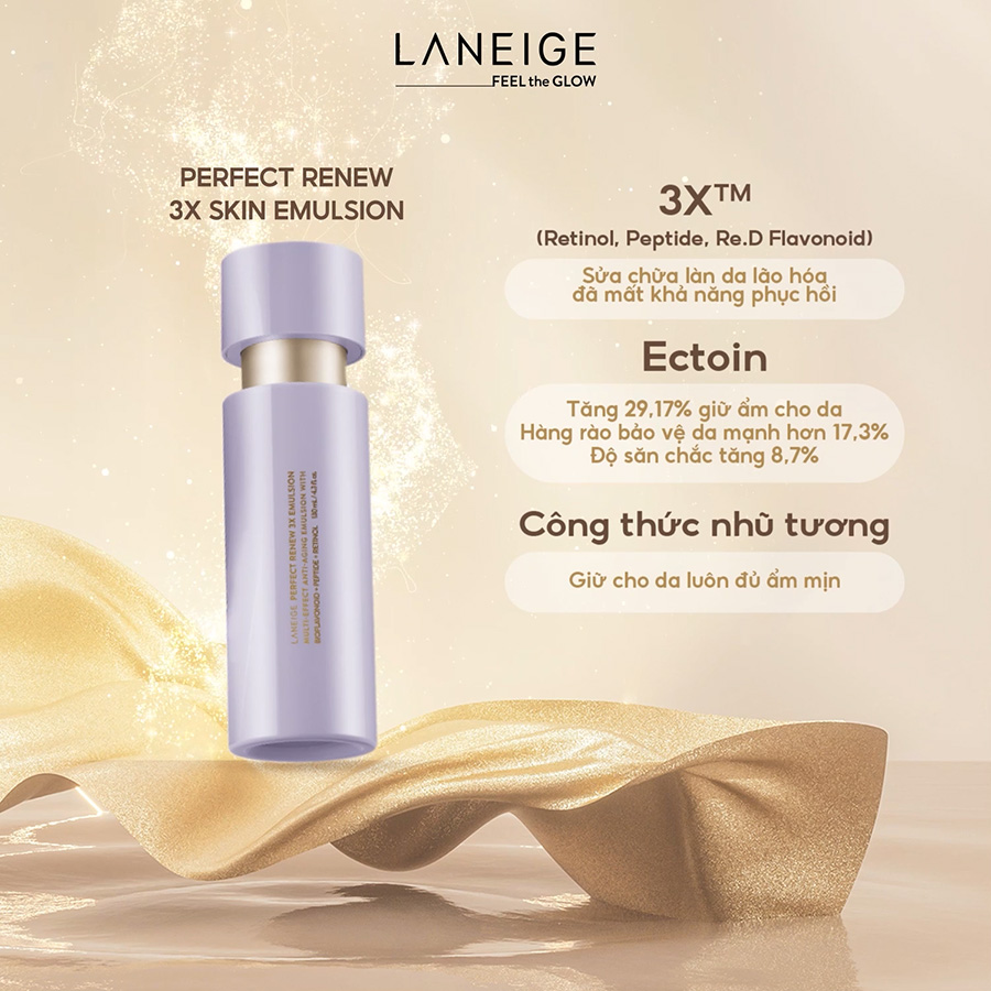 Sữa dưỡng chống lão hóa Laneige Perfect Renew 3X Emulsion 130ml