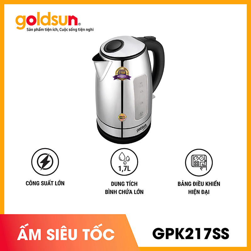 Ấm siêu tốc Goldsun GPK-217SS Hàng chính hãng