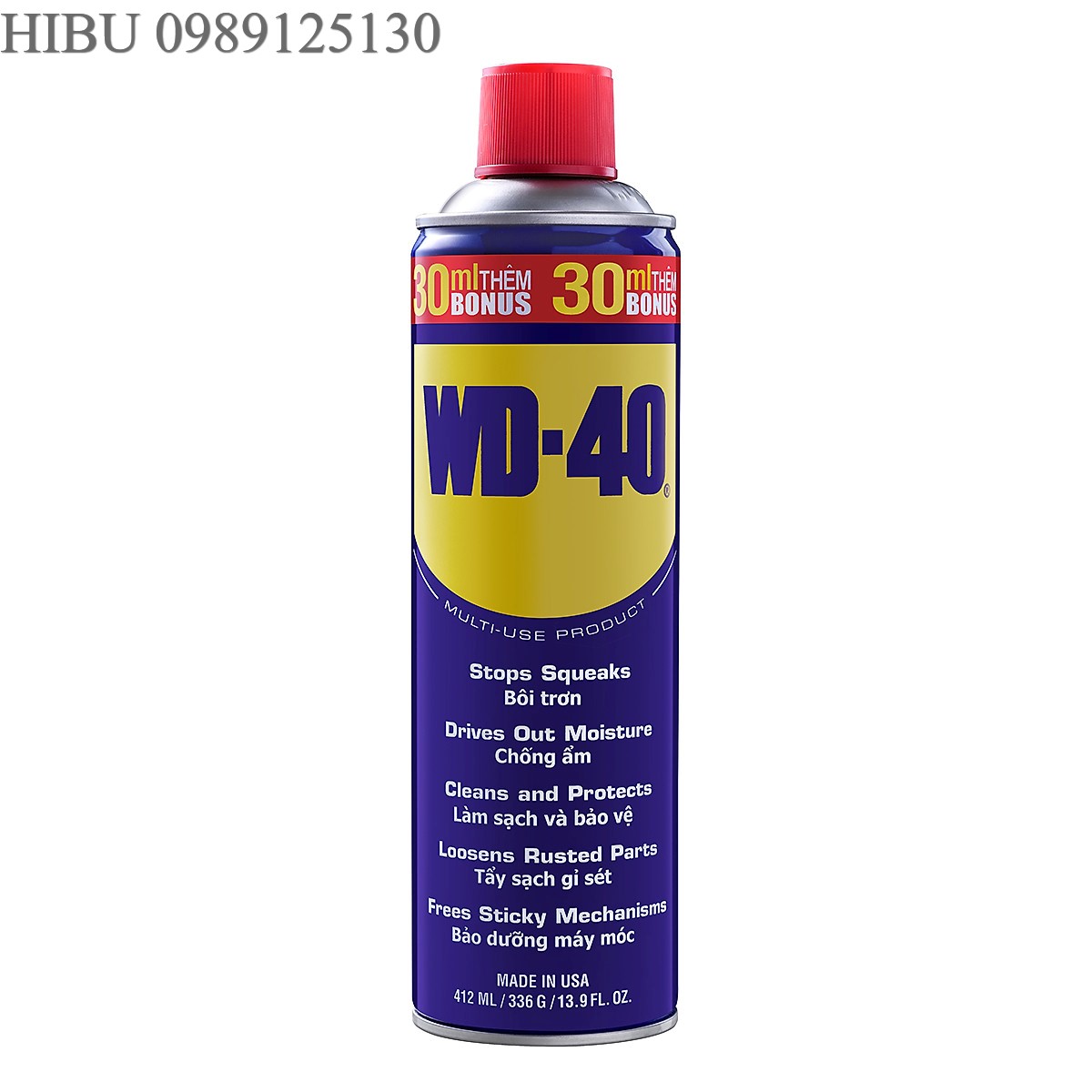 Dầu Bôi Trơn Chống Rỉ Sét Làm Sạch Thẩm Thấu Chống Ẩm Bảo Vệ WD-40 (412ml)