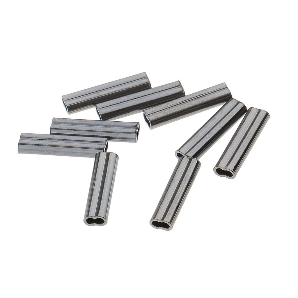 5-8pack Double Barrel Copper Crimp Sleeves Fishing Crimps for Rig Making 0.8mm
