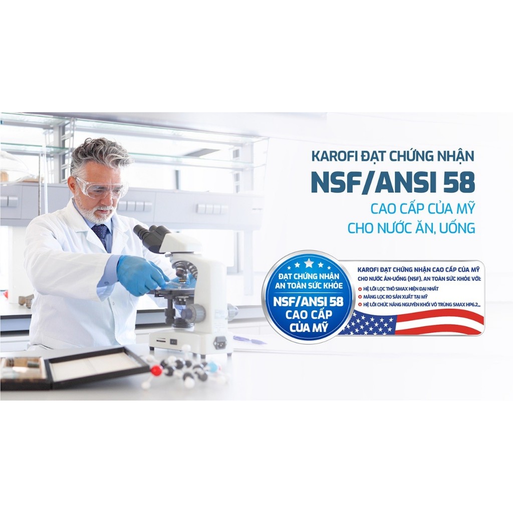 [ĐỘC QUYỀN ONLINE - TẶNG BỘ LÕI] Máy lọc nước RO để gầm Karofi KAQ-UE03 - hệ 10 lõi, Màng RO 50 GPD, Bảo hành 36 Tháng - Hàng chính hãng