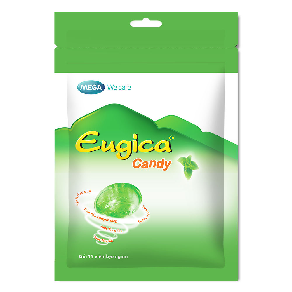 Kẹo ngậm thảo dược EUGICA CANDY (Túi zip 15 viên)