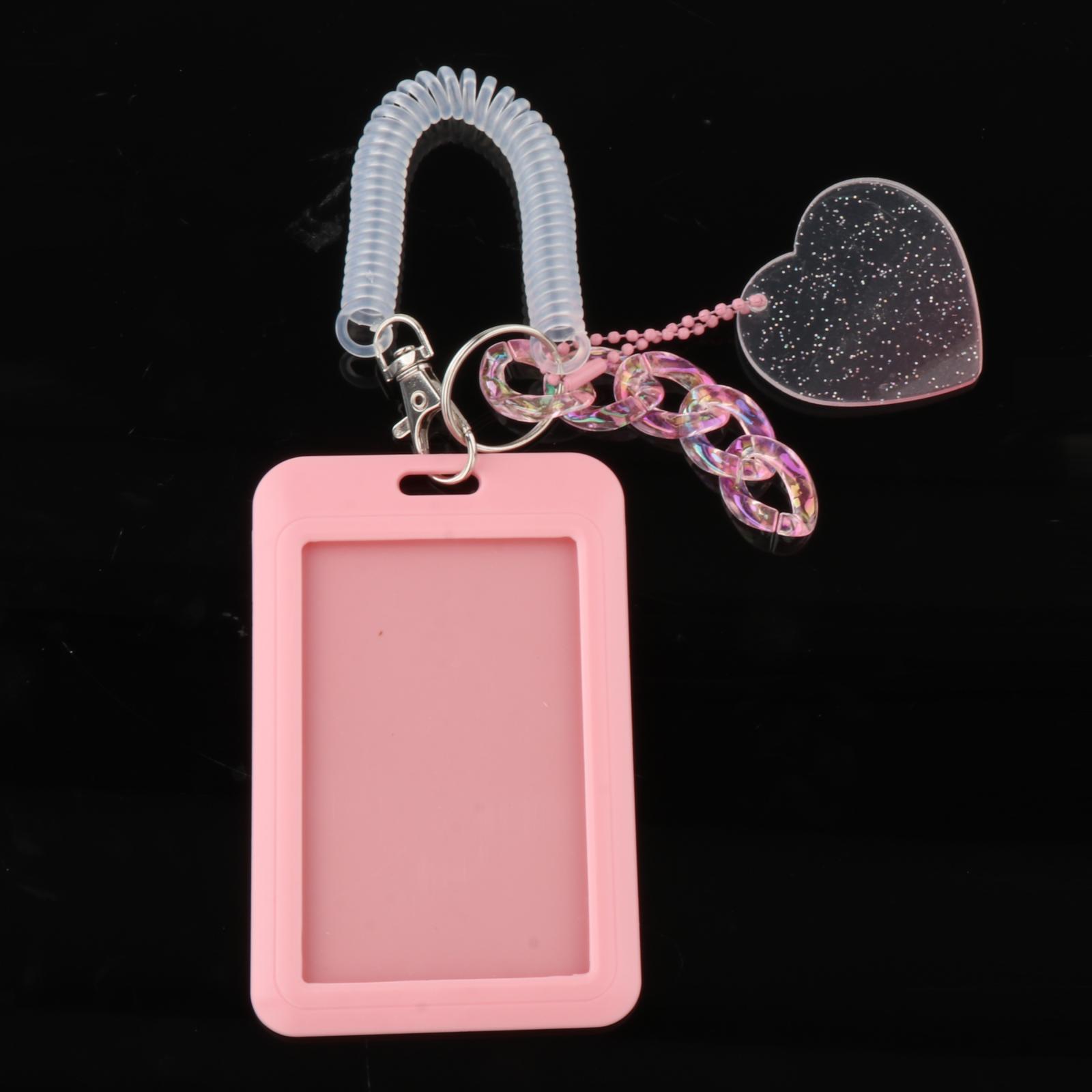 Durable Photocard Holder Keychain Clear Window for Suitcase Backpack Pictures Kids
