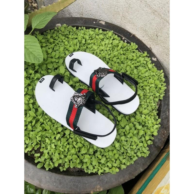 sandal đồng nai dép quai hậu nữ ( đế trắng quai hầu dù phối đen ) size từ 35 nữ đến 41 nữ đủ màu đủ size ib chọn thêm