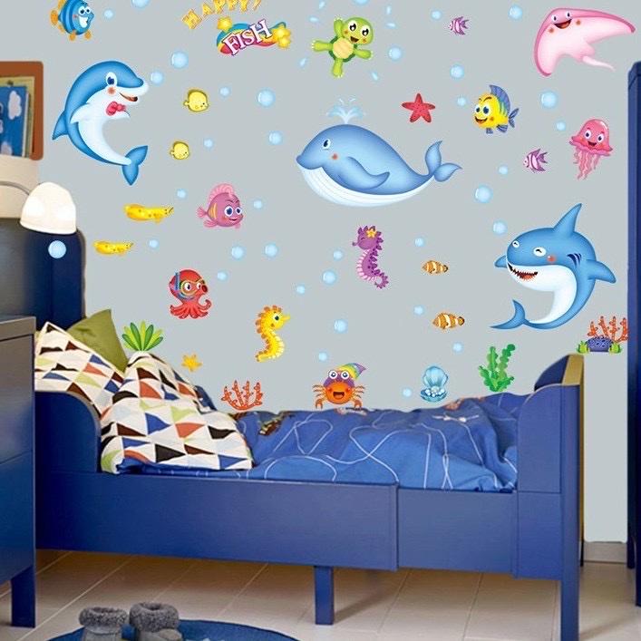Giấy dán tường phòng ngủ decal dán tường cho bé decor trang trí dễ thương mầm non chỗ vui chơi - Xưởng decor 0301